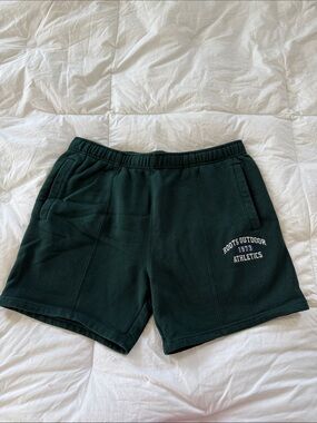 Roots Dark Green Athletic Fleece Shorts